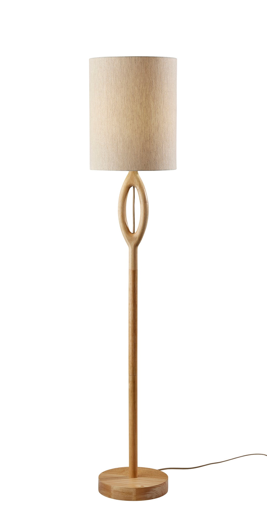 Adesso Mayfair 61" Decorative Floor Lamp with Textured Drum Shade