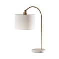 thumbnail image 1 of Adesso Meredith 23.5" 1-Light Antique Brass Table Lamp with White Linen Drum Shade, 1 of 6