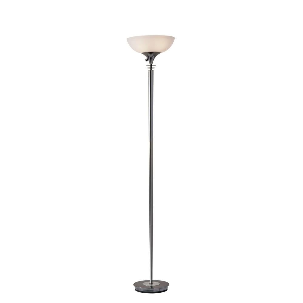 Metropolis 71.5" Black Nickel Torchiere Floor Lamp