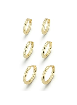 Aros Lisos 25mm En Acero Dorado - Joyería En Acero