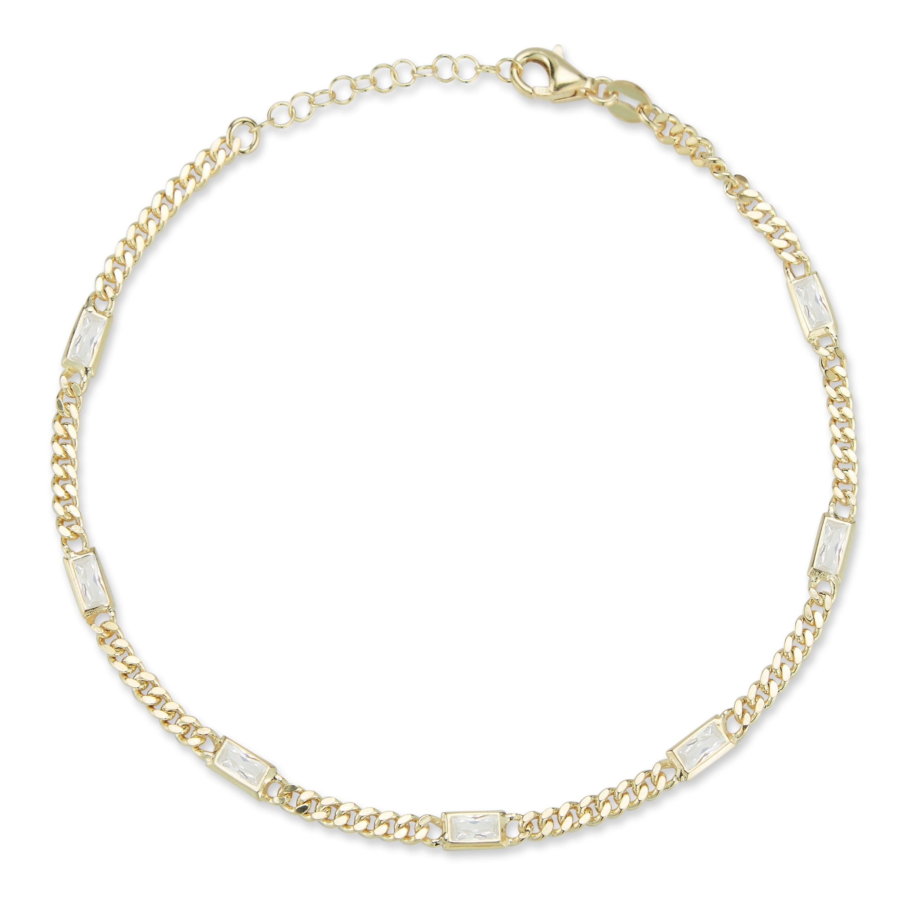 Sterling Silver 925 Curb Link Anklet - 10 Inch Length, 7g, Italian Made, Old English Jewellers