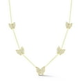 thumbnail image 1 of Adesso Milano Jewelry Sterling Silver Dainty Butterfly Necklace for Women, Gold, 13", 1 of 8