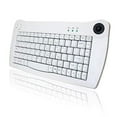 thumbnail image 1 of Mini USB Keyboard with Trackball White, 1 of 6