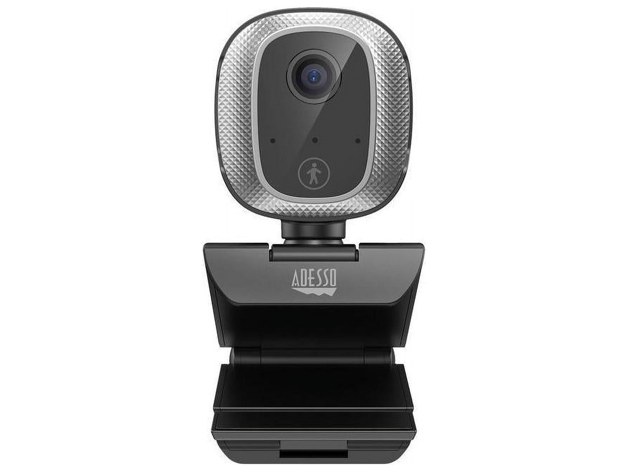 Adesso Motion Tracking 1080P HD H.264 Fixed Focus USB Webcam, Built-in Microphone, and Tripod Mount CyberTrack M1