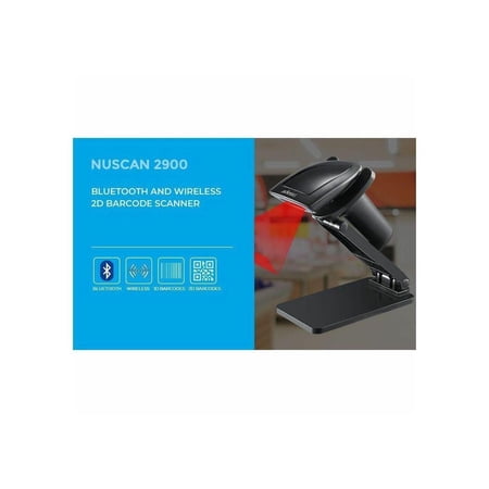 Adesso NuScan 2900 Bluetooth and Wireless 2D Barcode Scanner - Wireless Connectivity - 2D, 1D - CMOS - Bluetooth - IP42 - Warehouse, Inventory, Retail