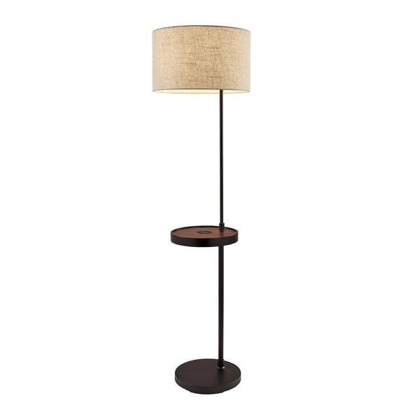Adesso Oliver Wireless Charging Shelf Floor Lamp