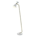 thumbnail image 1 of Adesso Oscar Floor Lamp, White with Antique Brass, 1 of 3