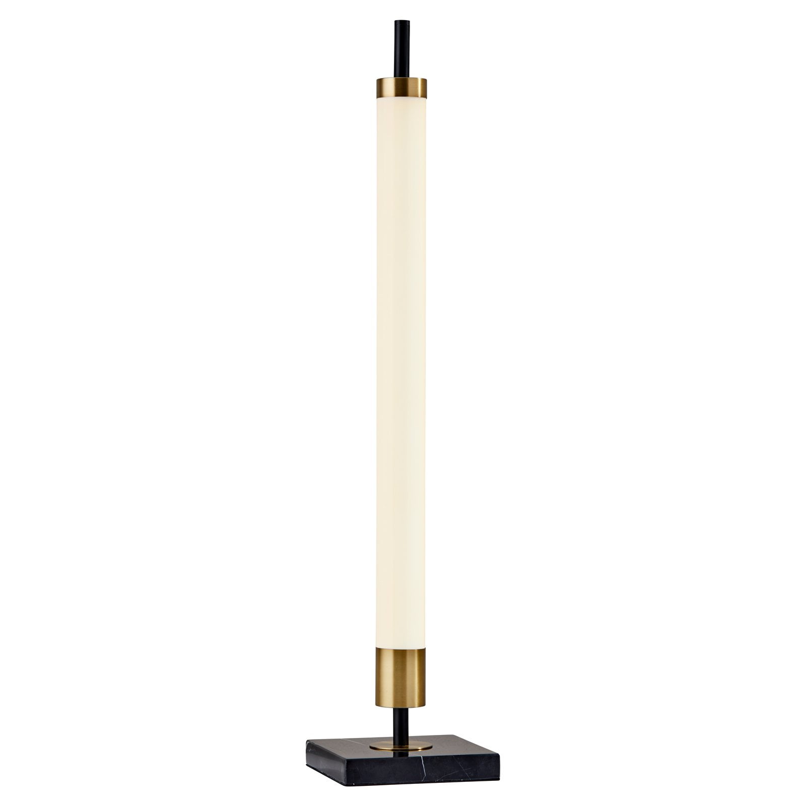 Piper 30" Matte Black and Antique Brass LED Desk Lamp