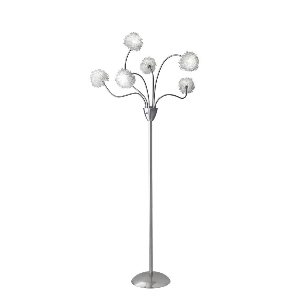 Puck Modern White Arc Adjustable Kids Floor Lamp