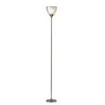 thumbnail image 1 of Adesso® Presley Torchiere, 72"H, Clear Shade/Polished Nickel Base, 1 of 2