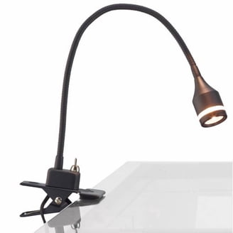 Kiven LED Clip-On Spotlight – Small Swivel Desk Lamp With Clamp Base – Perfect For Closets, Dark