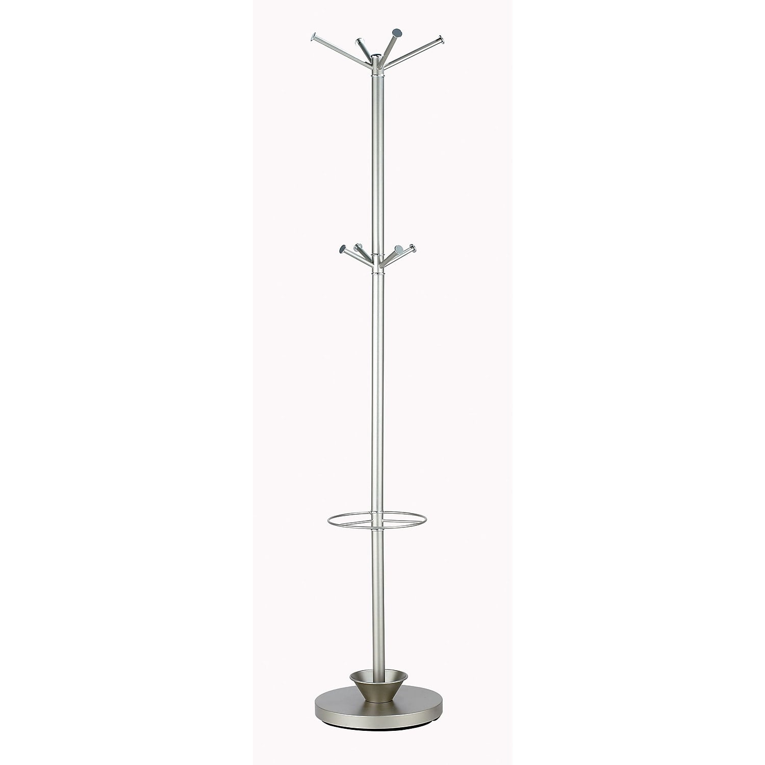 Adesso Quatro Umbrella Stand Coat Rack Champagne Steel