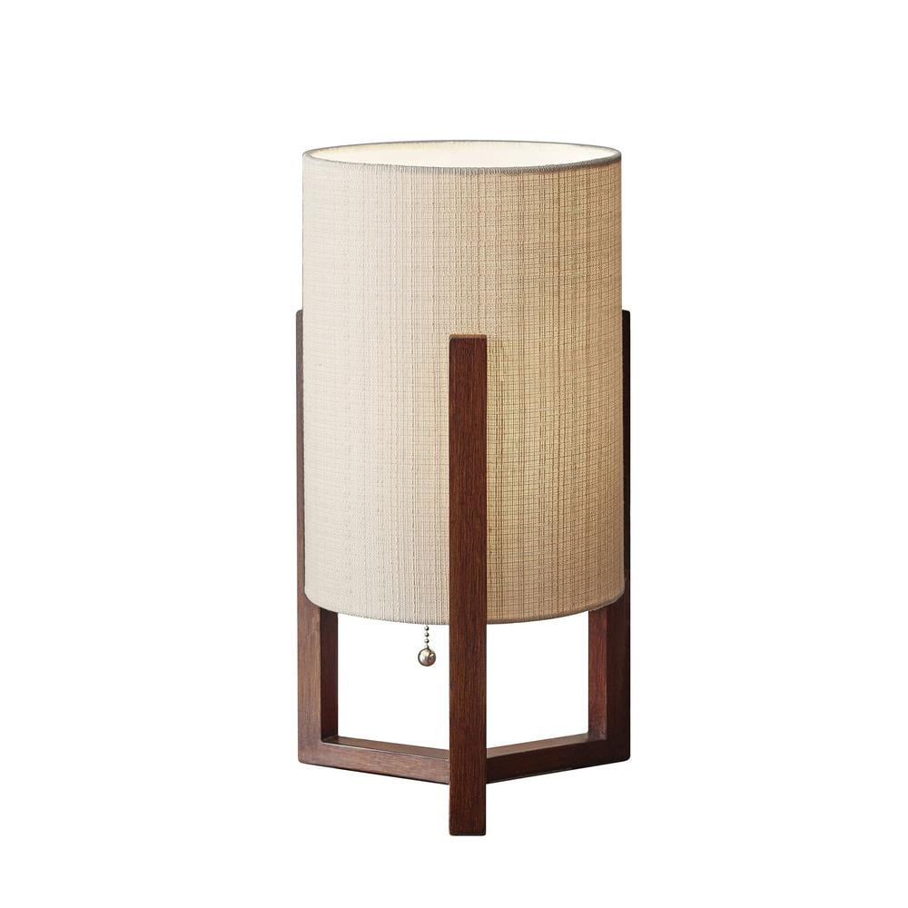 Quinn Triangular Base Black Linen Shade Table Lantern Set
