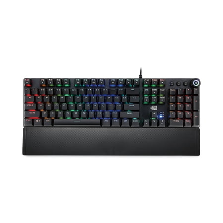 Adesso Rgb Programmable Mechanical Gaming Keyboard With Detachable Magnetic Palmrest