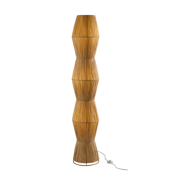 Adesso Renata 65.5" 3-Light Modern Paper Raffia Standard Lamps Floor Lamp with Paper Raffia Shades