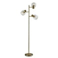 thumbnail image 1 of Adesso Rhodes 67.5" 3-Light Adjustable Shade Antique Brass Tree Floor Lamp Glass Shades, 1 of 5