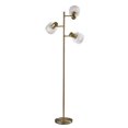 thumbnail image 1 of Adesso Rhodes 67.5" 3-Light Mid-Century Adjustable Head Antique Brass Multi-Head Lamps Floor Lamp with White Shades, 1 of 5