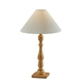 thumbnail image 1 of Adesso Rigby 27" 1-Light 3-Way Natural Wood Table Lamp with White Boucle Tapered Shade, 1 of 6