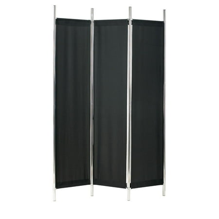Adesso Rita 6ft Tall Folding Room Divider 3 Panel Fabric Standing Wall Privacy Screens Home Decoration