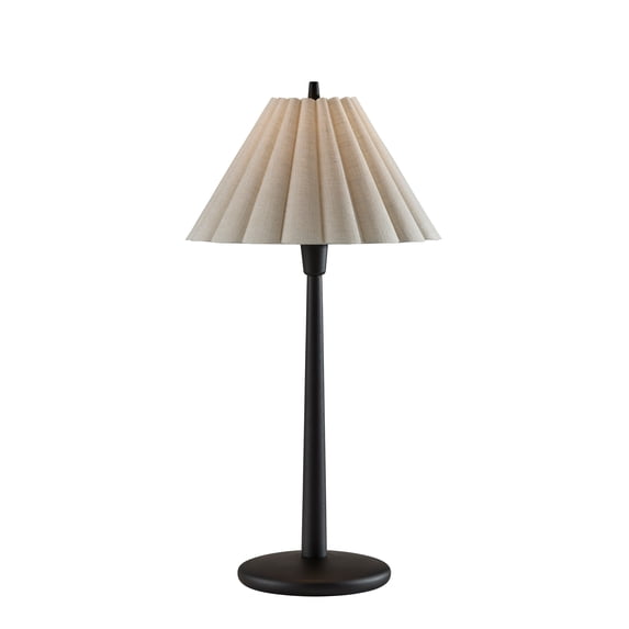 Adesso Scallop 28.75" 1-Light Table Lamp with Textured Cream Scalloped Fabric Shade