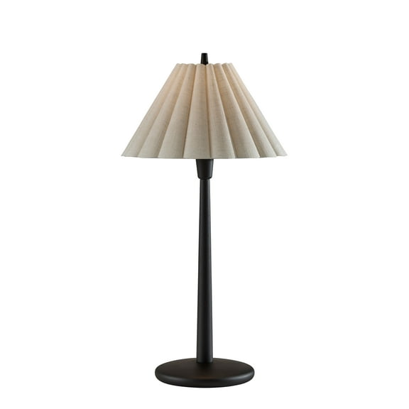 Adesso Scallop 28.75" 1-Light Table Lamp with Textured Cream Scalloped Fabric Shade