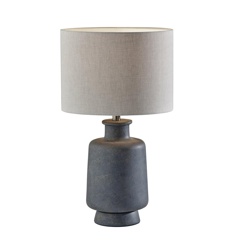 Skylar 24.5" Black Ceramic Table Lamp with Taupe Shade