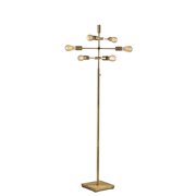 Adesso Sputnik 67.5" 6-Light Antique Brass Sputnik Floor Lamp