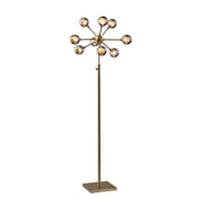 Adesso Starling 70" 9-Light Modern Dimmable LED Antique Brass Multi-Head Floor Lamp