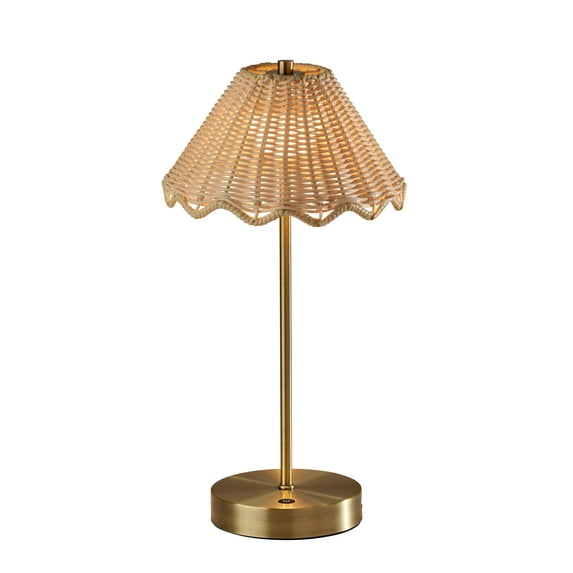 Adesso Stevie 15" 1-Light Touch Dimmer Rechargeable LED Cordless Indoor Outdoor Table Lamp