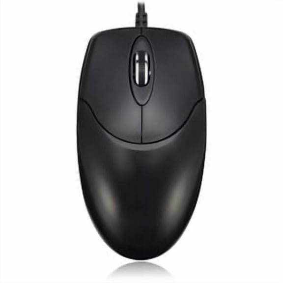 Adesso Three-Button Desktop Optical Scroll USB Mouse, USB 2.0, Left/Right Hand Use, Black - HC3003US