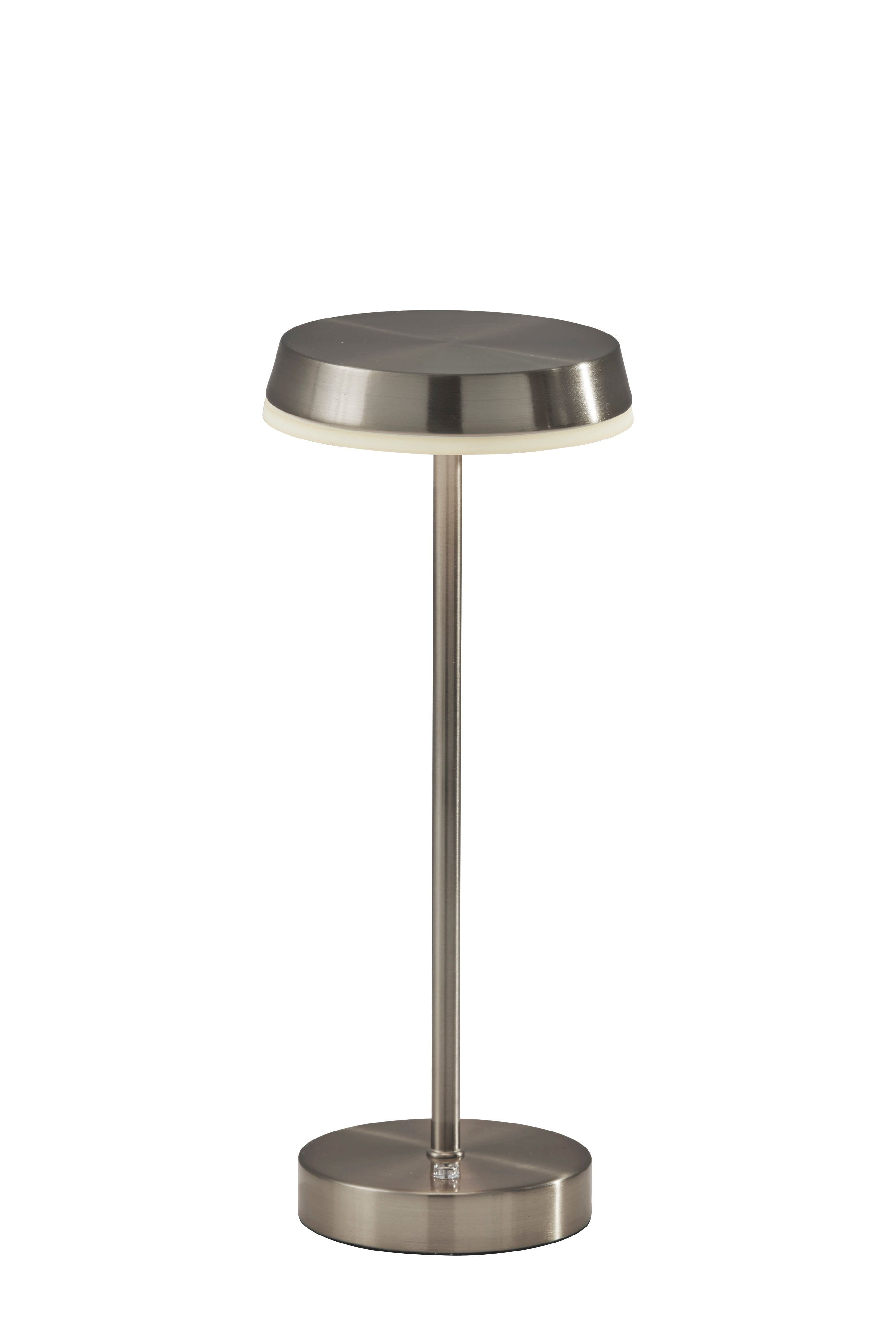 Adesso Tommy 15" 1-Light Touch Dimmer Rechargeable LED Cordless Indoor Outdoor Table Lamp