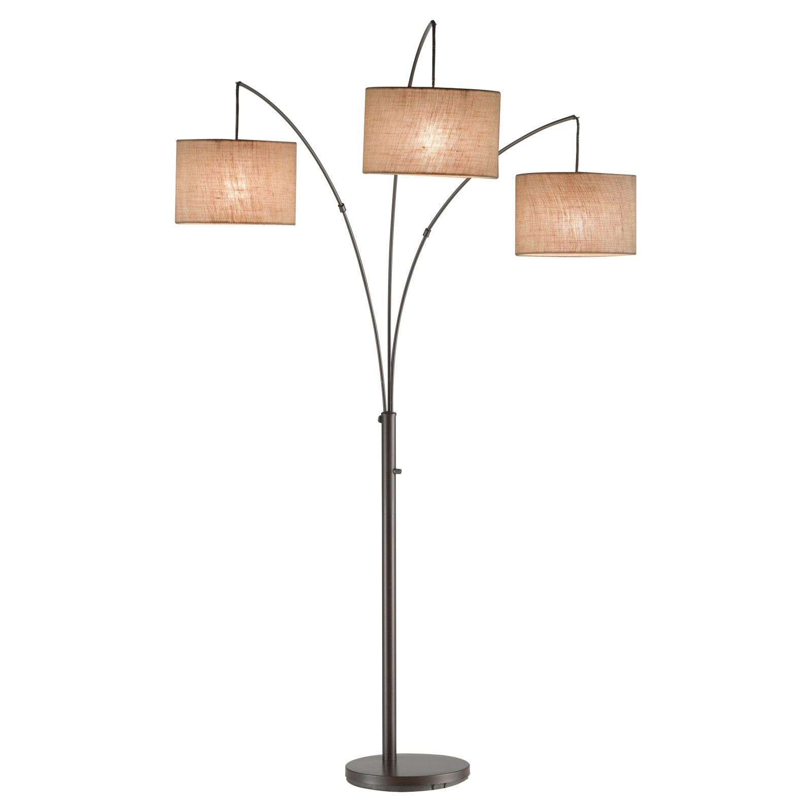 Antique Bronze 74'' Adjustable Multi-Head Arc Floor Lamp