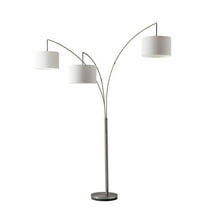 Adesso Trinity Arc Lamp, Brushed Steel