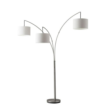 Adesso Trinity Arc Lamp, Brushed Steel