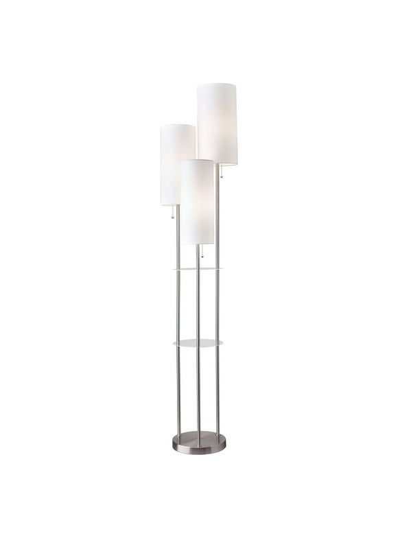 Adesso Trio Floor Lamp in Stainless Steel Finish Color
