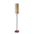 thumbnail image 1 of Adesso Trudy 62" Pull Chain Walnut Wood & Metal Floor Lamp with Textured Fabric Shade, 1 of 9