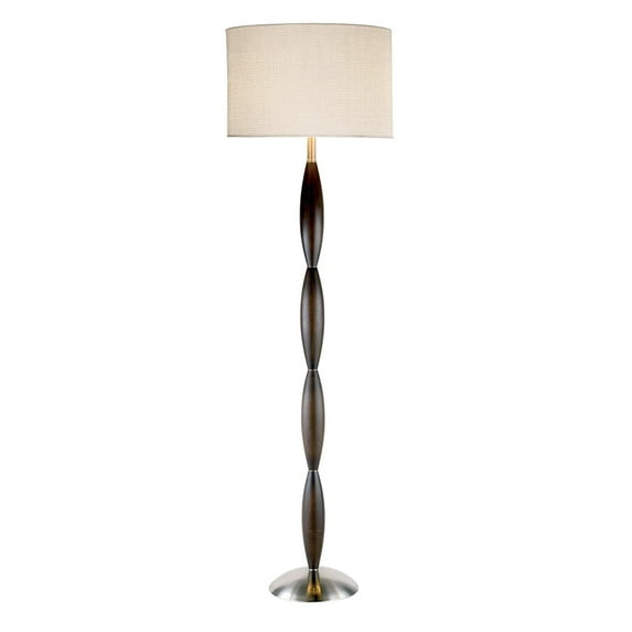 Adesso Twist Floor Lamp, Dark Walnut