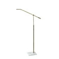 thumbnail image 1 of Adesso® Vera LED Floor Lamp, 61"H, Antique Brass Shade/White Marble Base, 1 of 7