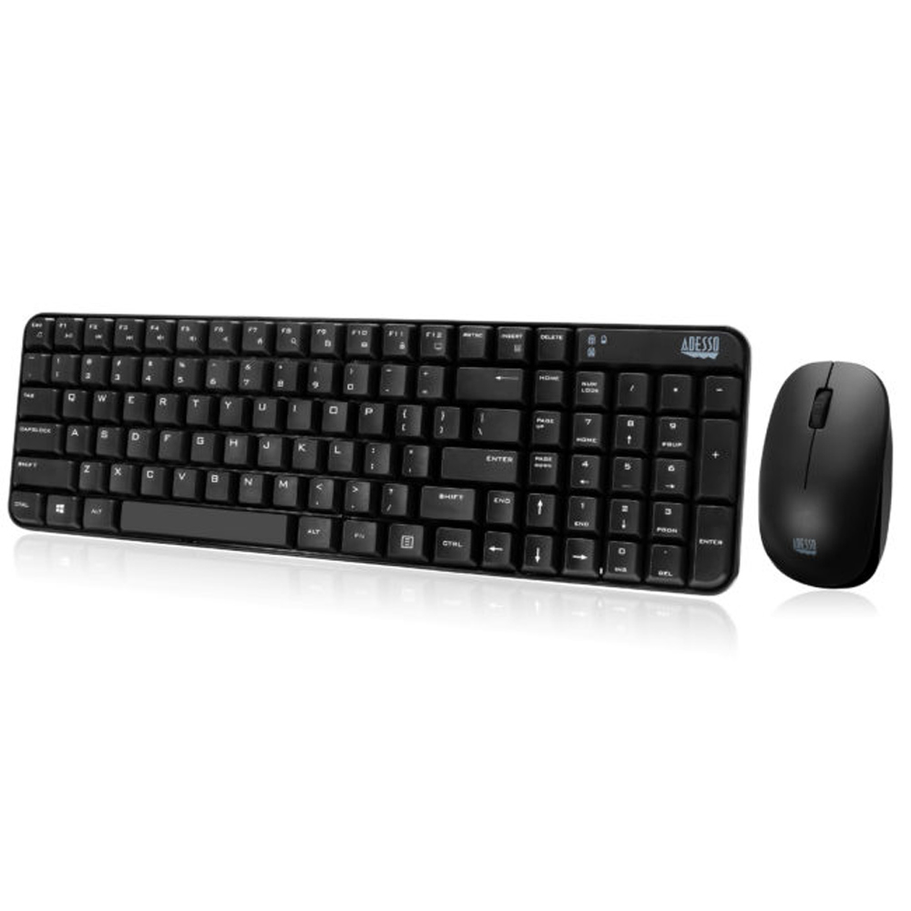 Adesso WKB-1200CB – Wireless Spill Resistant Compact Keyboard & Mouse Combo - image 1 of 5