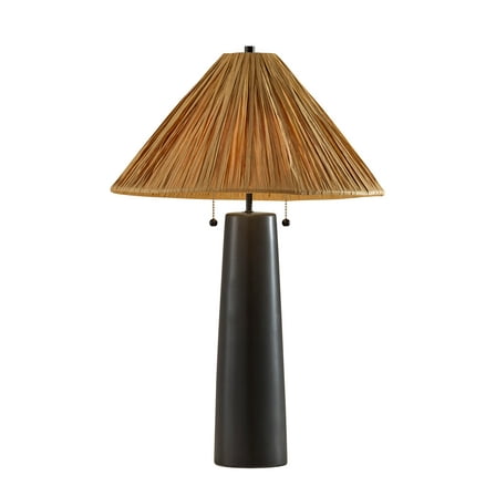 Adesso Waylon 24.25" 2-Light Twin Pull Chain Table Lamp with Tapered Shade