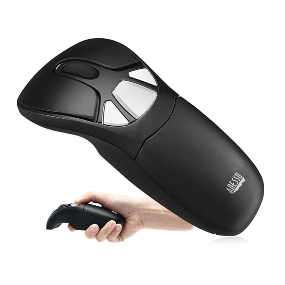 Adesso iMouse P30 Air Mouse GO Plus USB Wireless Cursor Controler for TV, Projector, Security Camera, CCTV, Desktop, Laptop, Presentation Clicker with Charging Stand