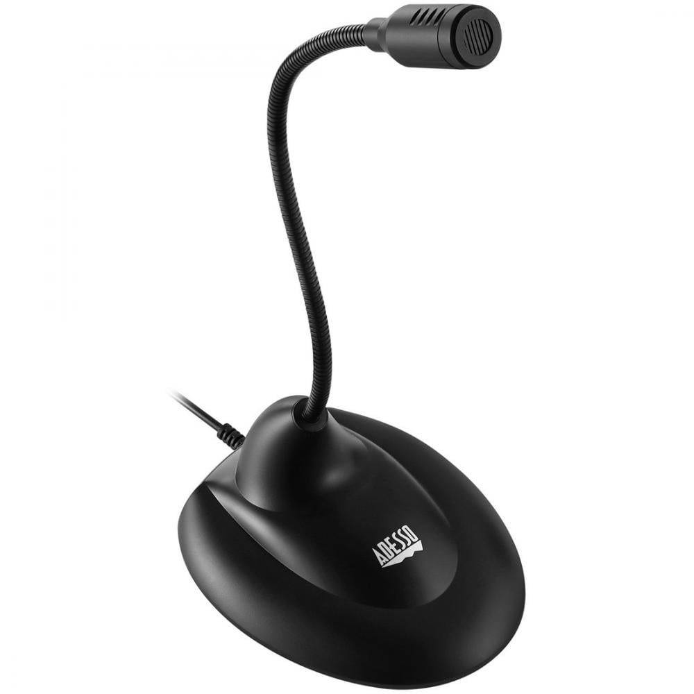 Adesso M1 Wired Condenser Microphone for Meeting Room, Conferencing - 6 ft - 20 Hz to 20 kHz - 680 Ohm -38 dB - Omni-directional - Gooseneck, Desktop - USB