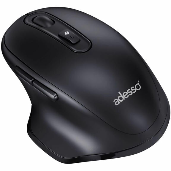 Adesso iMouse A50 Ergonomic Wireless Mouse, Bluetooth and 2.4GHz Dual Mode with USB-C Receiver, CoPilot AI Hotkey, Adjustable DPI, Right Hand Design