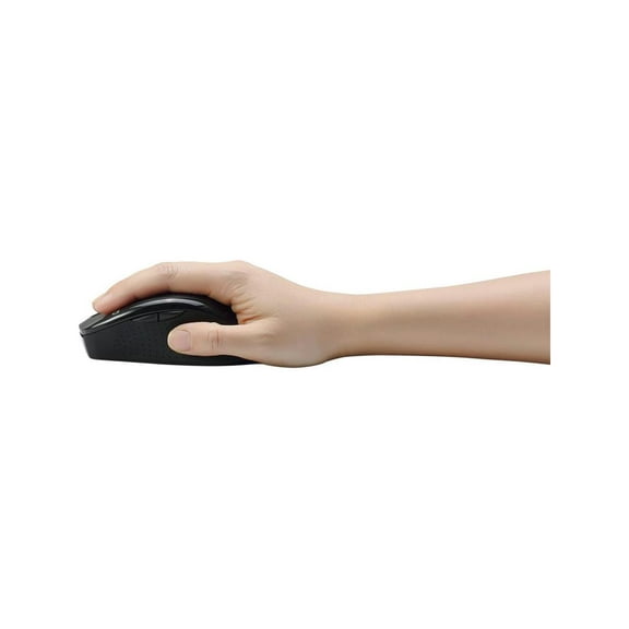 Adesso iMouse M20B - Wireless Ergonomic Optical Mouse - Optical - Wireless - Radio Frequency - Black - USB - 1600 dpi - Scroll Wheel - Right-handed
