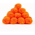 thumbnail image 1 of Adeweave 1 Inch 100 Orange Handmade Pompoms, Soft Cashmere Wool for Crafts, 1 of 7