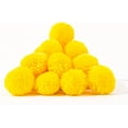 thumbnail image 1 of Adeweave 1 Inch 100 Yellow Handmade Pompoms, Soft Cashmere Wool for Crafts, 1 of 7