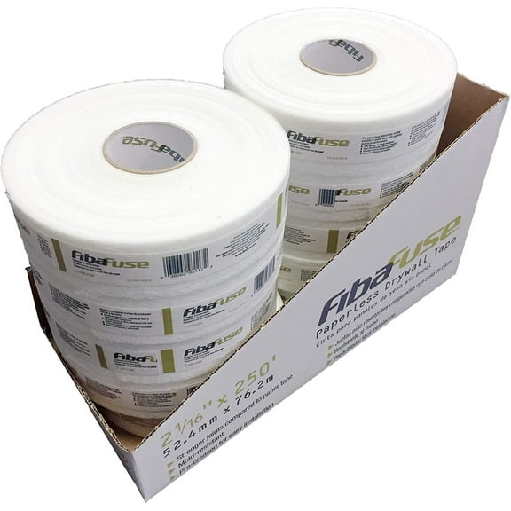 Adfors FibaFuse FDW8652 Paperless Drywall Joint Tape 2 in. x 250 ft. White, Pack of 10