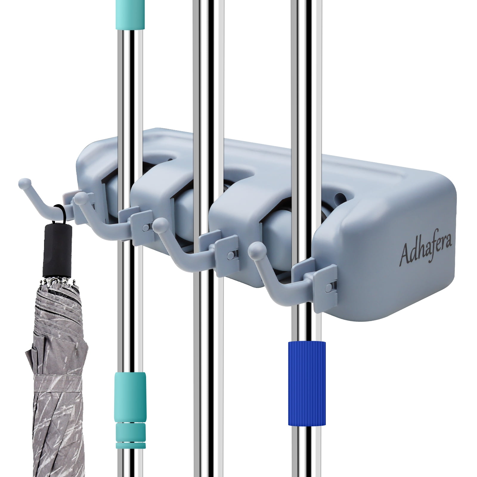 Adhafera Broom Holder Wall Mount, Mop and Broom Holder Wall Mount with