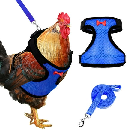 Adhafera Chicken Harness with Leash, Upgraded Double Adjustment Chicken Harness and Leash Set for Hens, Duck, Goose, Small Pet