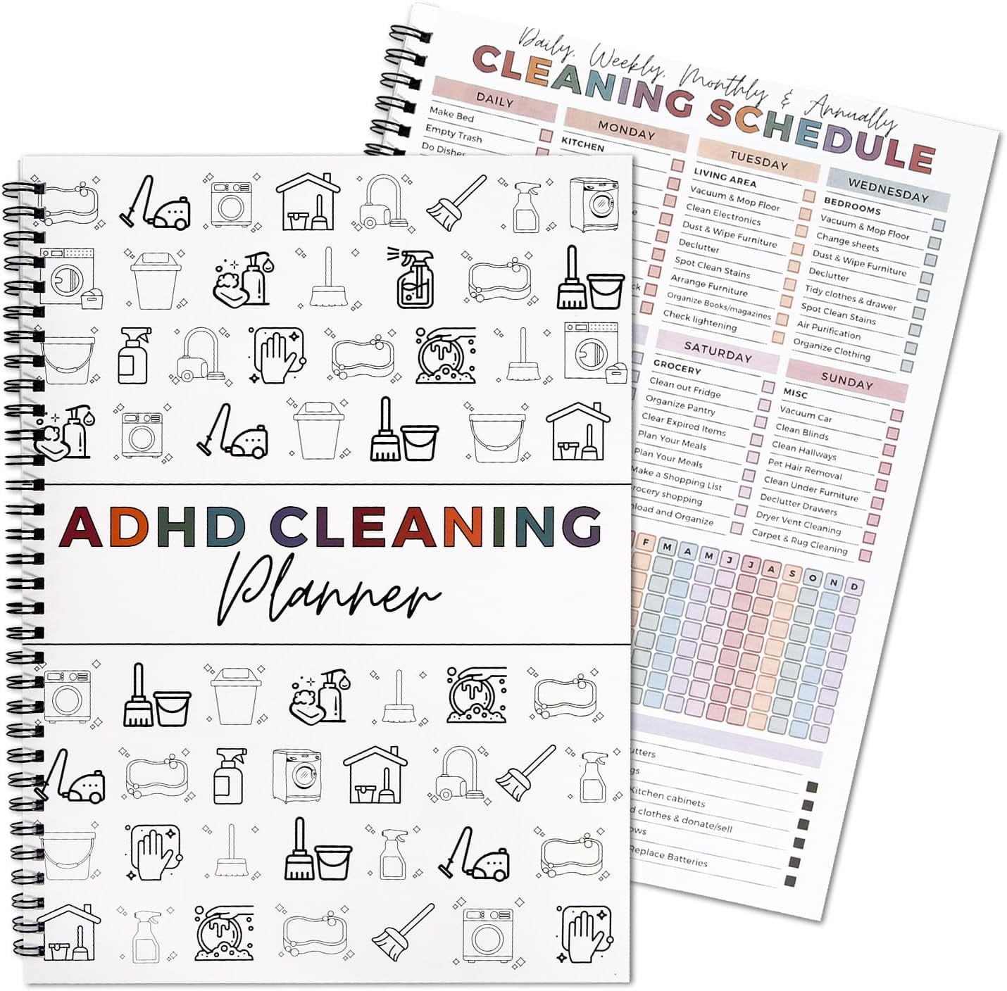 Adhd Cleaning Planner for Adults and Teens Adhd Cleaning and Organizing ...
